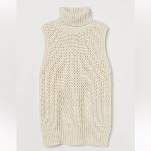 H&M Ribbed Turtleneck Sleeveless Sweater XSmall